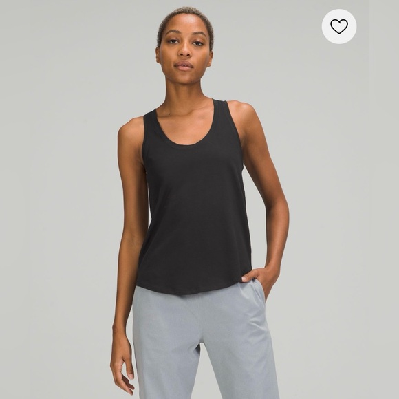 lululemon athletica Tops - Lululemon Love Tank Top Muscle Black Pima cotton lightweight gorpcore street 6 S